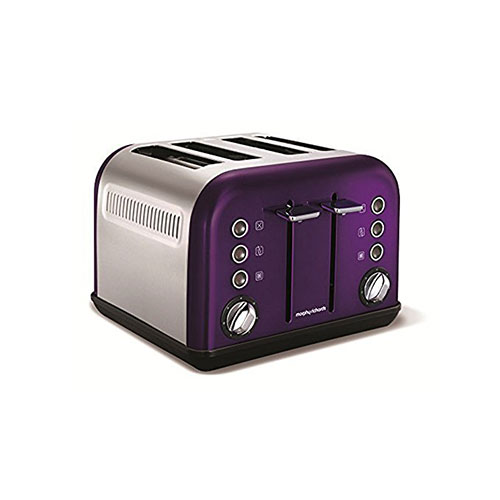 Purple Morphy Richards 242016 Accents 4 Slice Toaster
