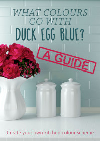 What colours go with duck egg blue?
